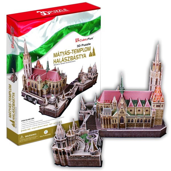 Puzzle 3D 176 pièces : Eglise Matthias et Bastion des Pêcheurs, Budapest - Cubic-79025