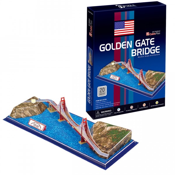 Puzzle 3D 20 pièces : Golden Gate Bridge, San Francisco - Cubic-77749