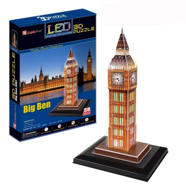 Puzzle 3D 28 pièces Lumineux : Big Ben, Londres - Cubic-77778