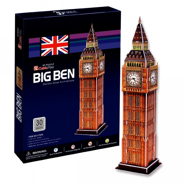 Puzzle 3D 30 pièces : Big Ben - Cubic-77715