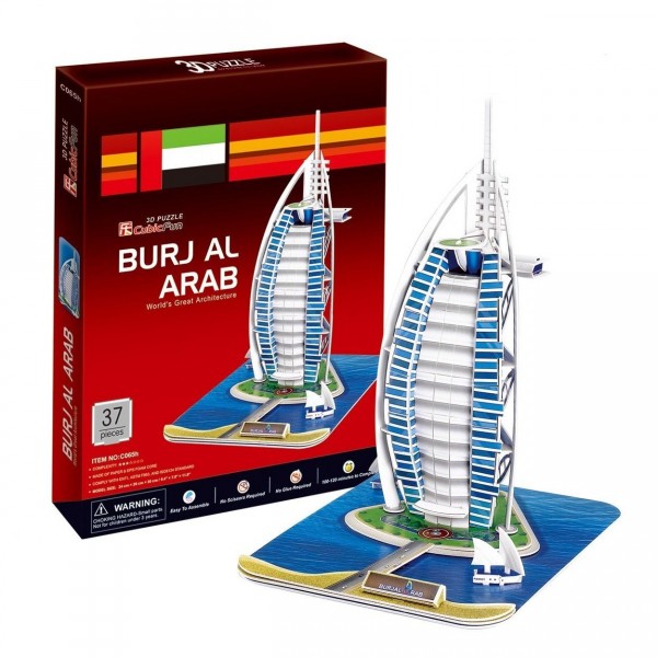 Puzzle 3D 37 pièces : Burj Al Arab, Dubaï - Cubic-77741