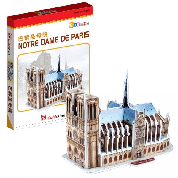 Puzzle 3D 39 pièces : Cathédrale Notre Dame, Paris - Cubic-77707