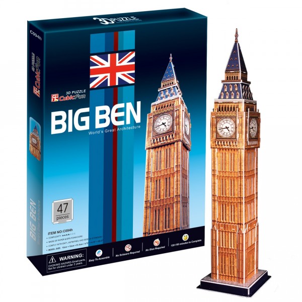 Puzzle 3D 47 pièces : Big Ben - Cubic-77753