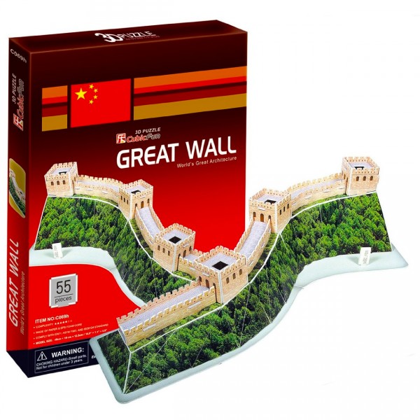 Puzzle 3D 55 pièces : Grand Muraille de Chine - Cubic-77743