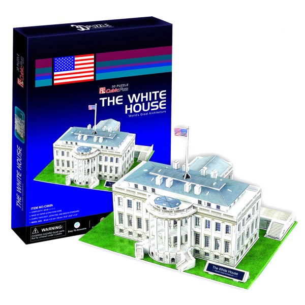Puzzle 3D 65 pièces : Maison Blanche, Washington DC - Cubic-77740