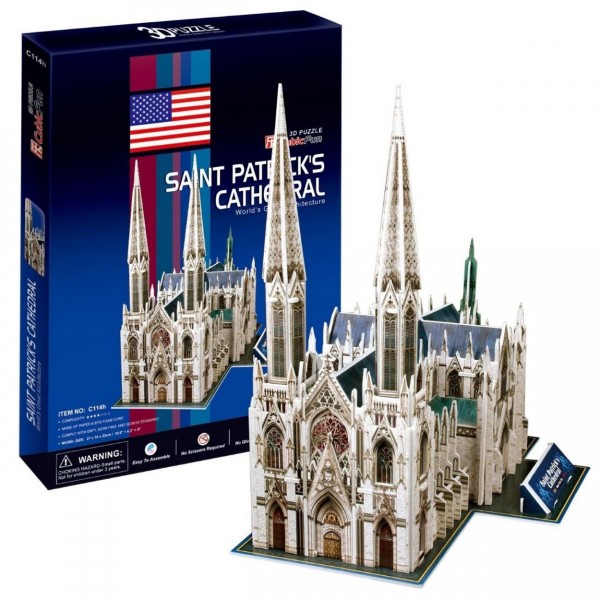 Puzzle 3D 72 pièces : Cathédrale Saint Patrick, New York - Cubic-77733