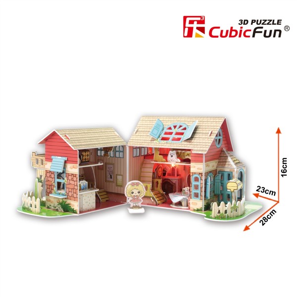 Puzzle 3D 84 pièces : Sweet Villa - Cubic-79317