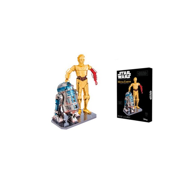 Figurines Metal Earth à assembler : Boîte cadeau - Star Wars : R2-D2 et C-3PO - Dam-5060372