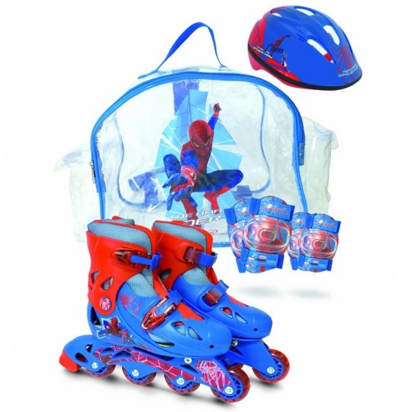 Sac Rollers T.1 + 2 protections + casque Pointure 30/33 : Spiderman - Darpeje-OSPI021