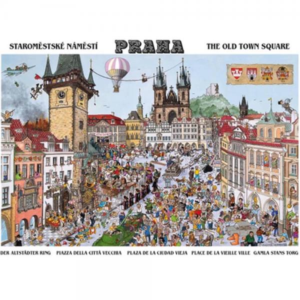 Puzzle 1000 pièces : Place de la vieille ville - Dino-533028