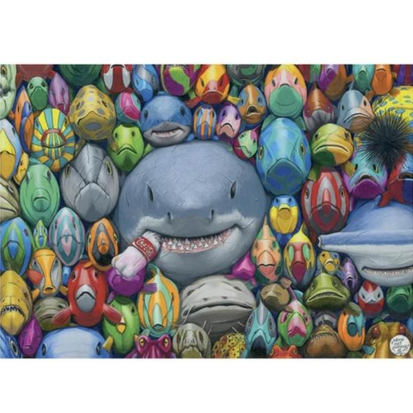 Puzzle 1000 pièces : Poissons Colorés - Dino-533011