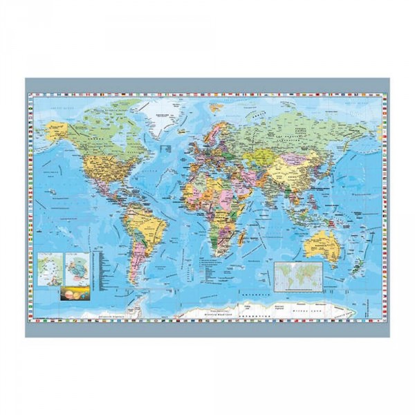 1000 Teile Puzzle: politische Weltkarte - Dino-532489