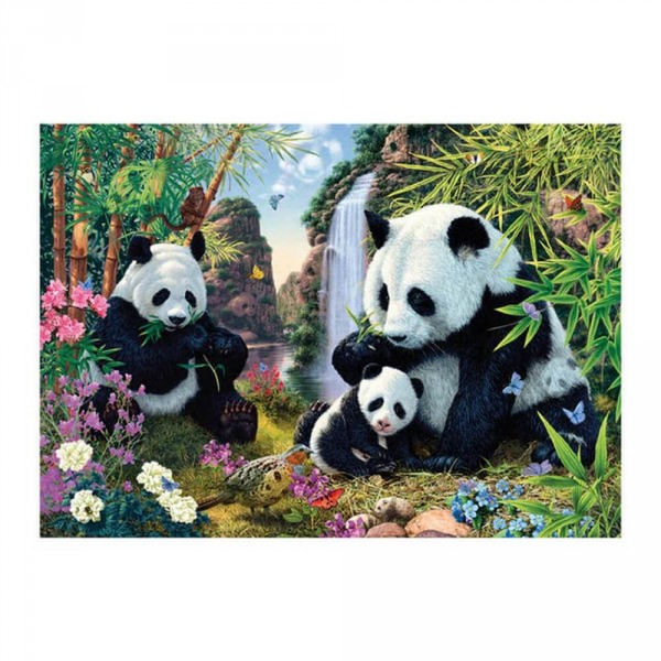 Puzzle secret 1000 pièces : Les pandas - Dino-532632