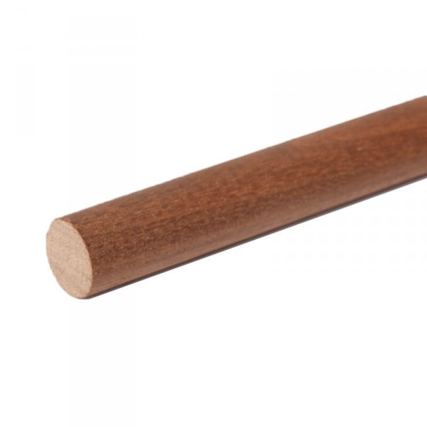 Baguettes rondes en bois x 4 : Sapelli Ø 5 x 1000 mm - Disar-61005