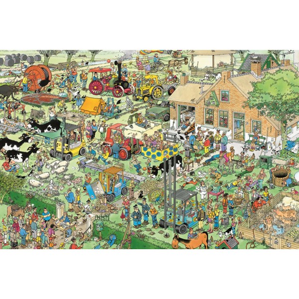 Puzzle 1500 pièces - Jan Van Haasteren : La ferme - Diset-17077