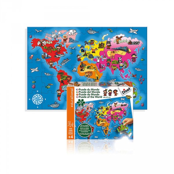 Puzzle 37 pièces : Puzzle du monde - Diset-63458