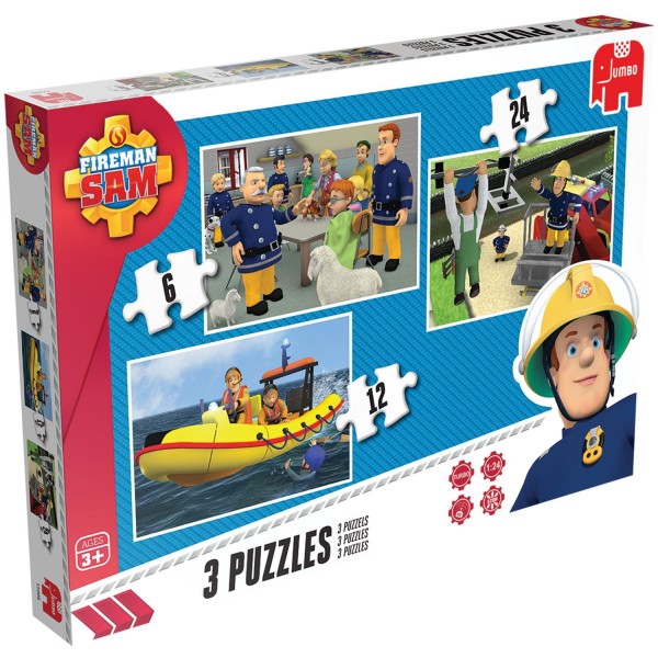 Puzzle de 6 à 24 pièces : Sam le pompier - Diset-617339