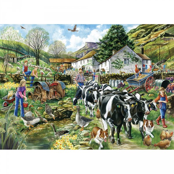 1000 pieces puzzle: Another day on the farm - Diset-11283