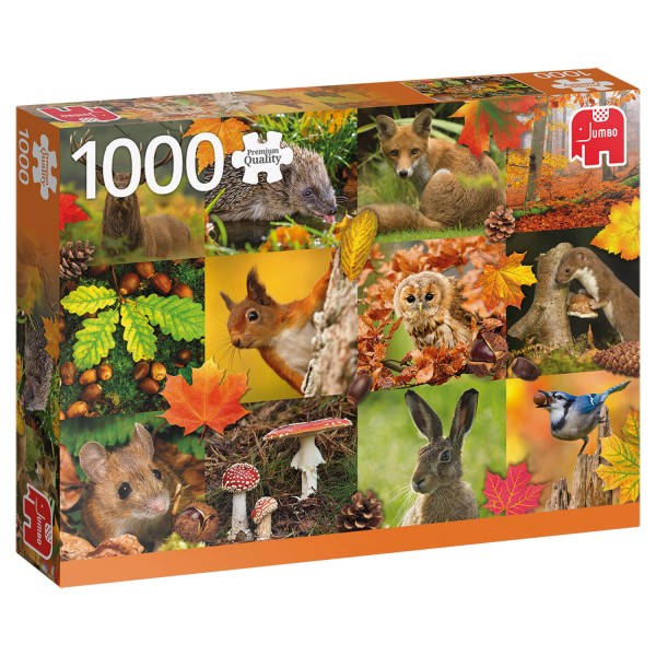 1000 pieces puzzle : Autumn animals - Diset-18863