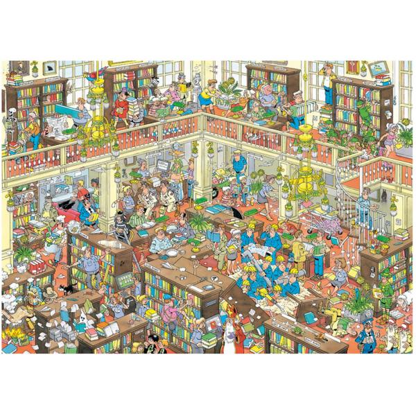 Puzzle 1000 pièces : Jan Van Haasteren : La librairie - Diset-19092