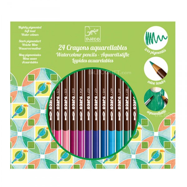 24 crayons aquarellables - Djeco-DJ09754