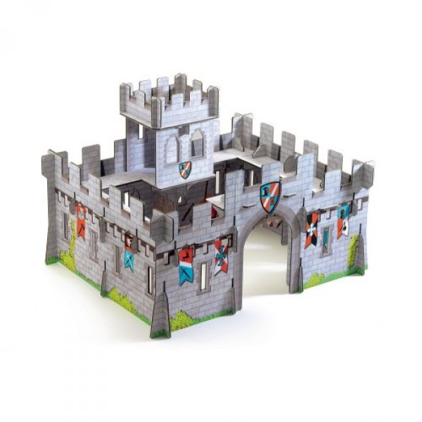 Construction en carton 3D Pop'n Play : Château médiéval - Djeco-DJ07703