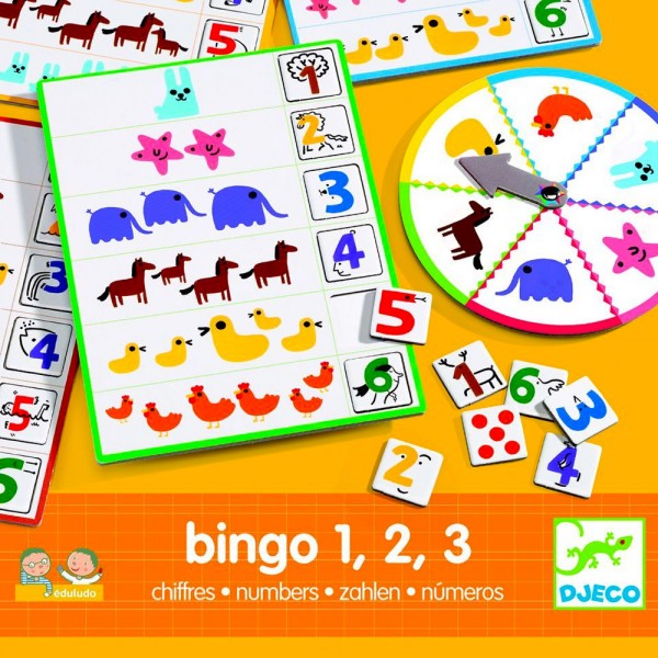 Eduludo Bingo chiffres 1, 2, 3 - Djeco-DJ08318