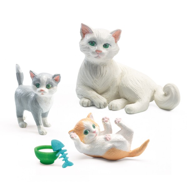 Figurines pour maison de poupées : Les chats - Djeco-DJ07817