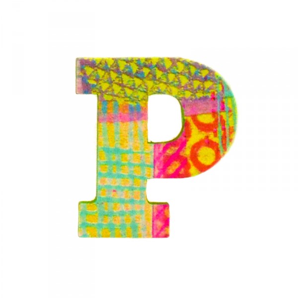 Lettre décorative en bois Paon : P - Djeco-DD04825