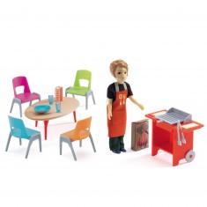 Maison de poupée : barbecue et accessoires