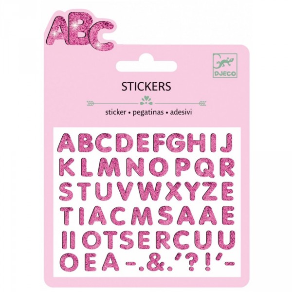 Mini stickers : Lettres glitter - Djeco-DJ09764