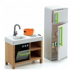 Mobilier pour maison de poupées : Cuisine compacte