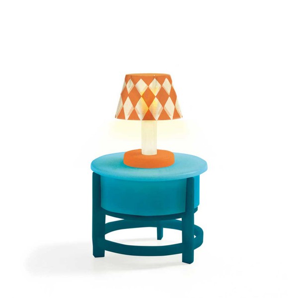 Mobilier pour maison de poupées : Lampe sur table ronde - Djeco-DJ07830