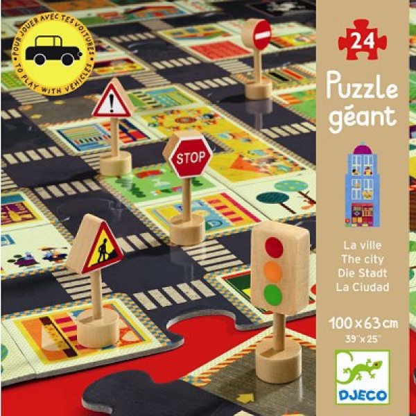Puzzle 24 pièces - La ville - Djeco-DJ07161