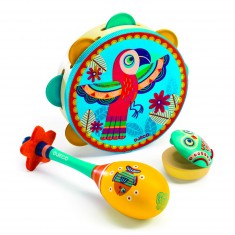 Set de tambourin/castagnette/maracas Animambo