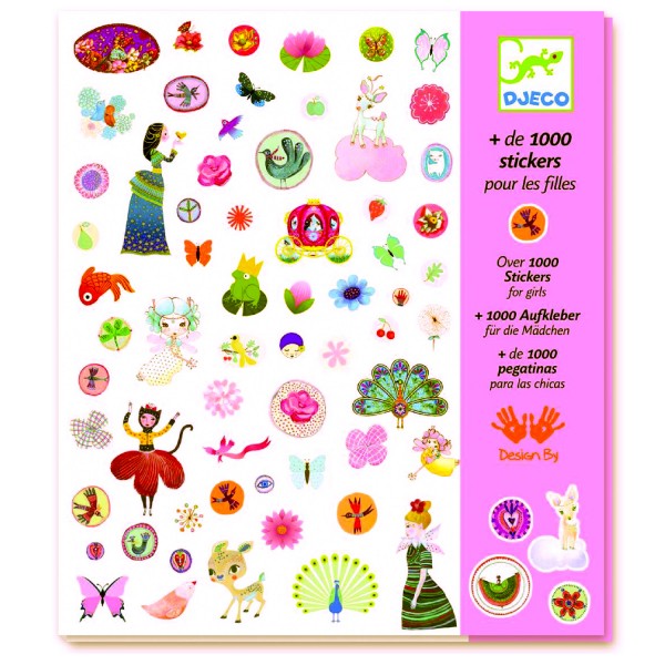 Stickers : 1000 stickers pour pour les filles - Djeco-DJ08951