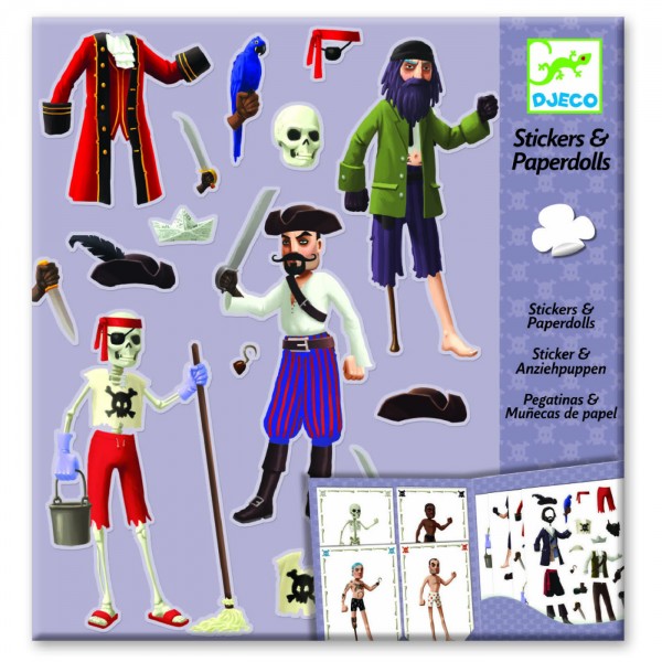 Stickers et Paper dolls : Les pirates - Djeco-DJ09692