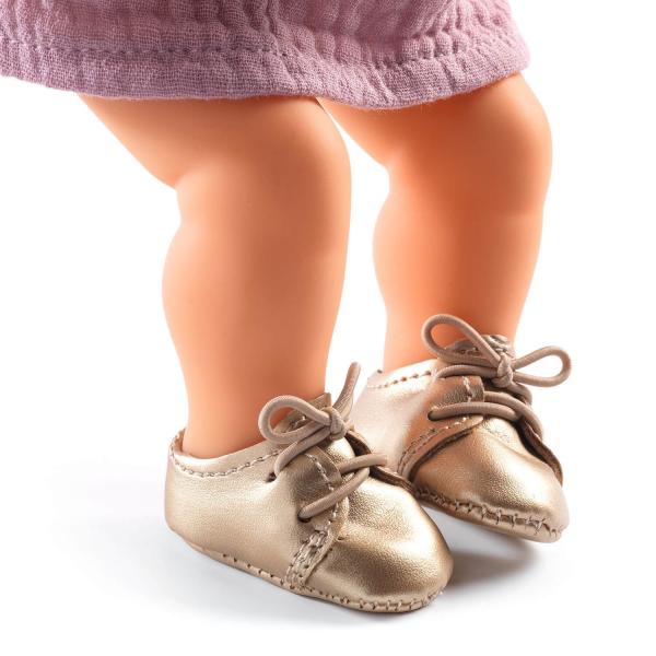 Vêtement pour poupée Poméa : Chaussures dorées - Djeco-DJ07887