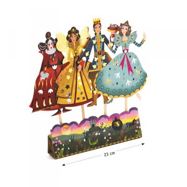 4 marionnettes à décorer : Cendrillon - Djeco-DJ07991