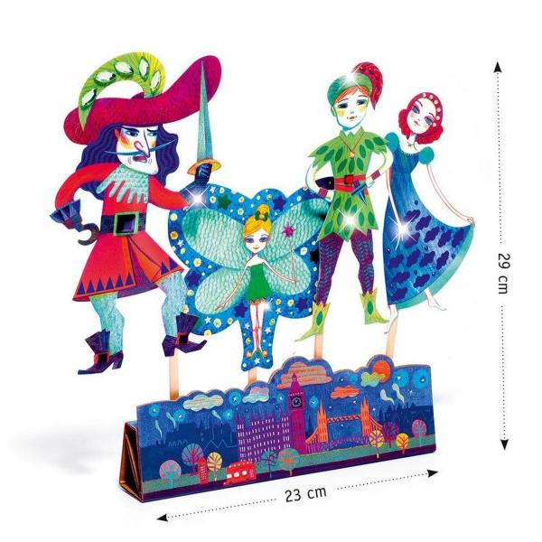 4 marionnettes à décorer : Peter Pan - Djeco-DJ07990