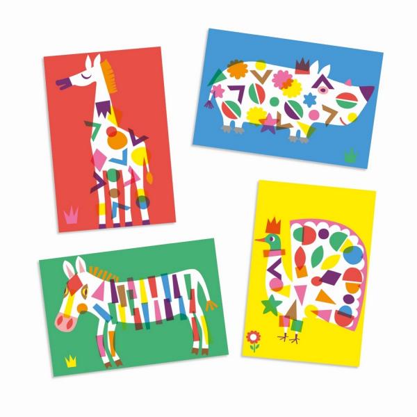 Créer avec des stickers : Les grands animaux - Djeco-DJ09046