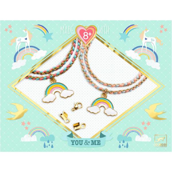 Kit créatif bijoux : Kumihimo Arc en ciel - Djeco-DJ00014