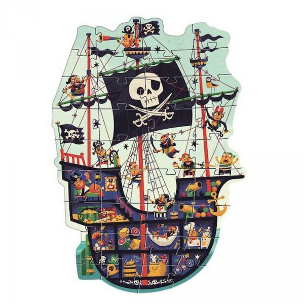 Puzzle géant 36 pièces : Le bateau des pirates - Djeco-DJ07129