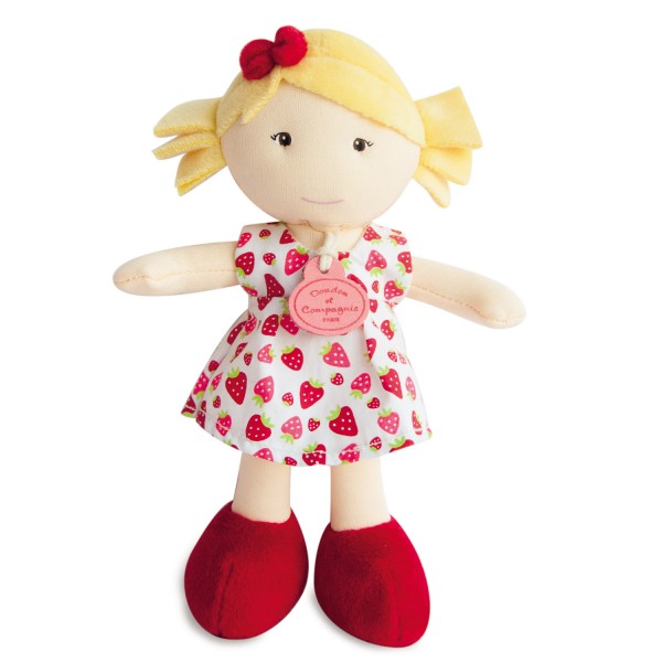 Les Petites Demoiselles : Poupée robe à fraise - DoudouCie-DC2940-1