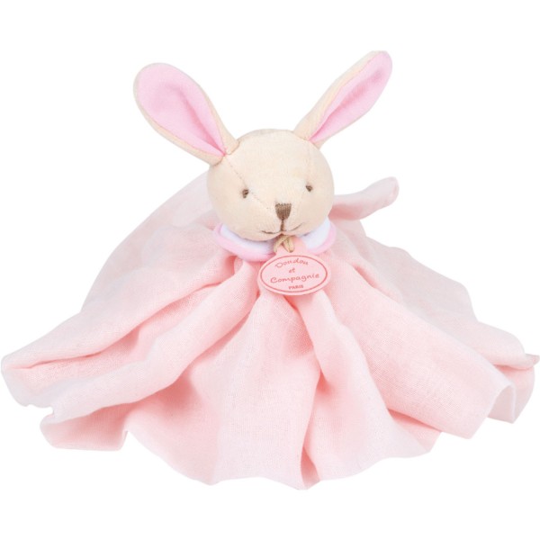 Peluche Doudou et Compagnie : Lapin rose - DoudouCie-DC2358-7