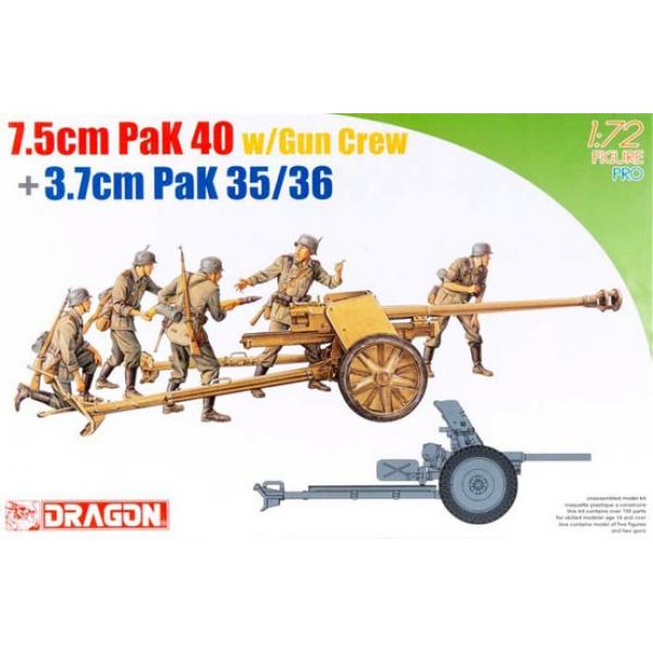 PaK 40 7.5cm et servants Dragon 1/72 - T2M-D7374