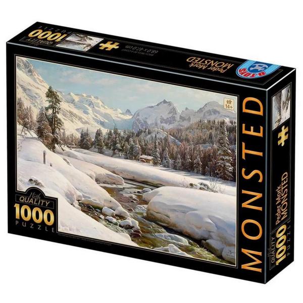 Puzzle 1000 pièces : Peder Mork Monsted - Hiver - Dtoys-47430