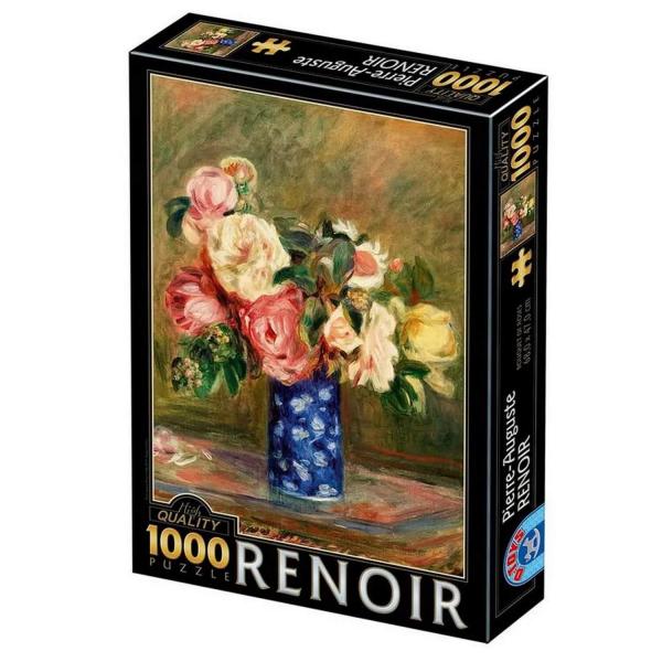 Puzzle 1000 Teile: Auguste Renoir - Der Rosenstrauß - Dtoys-47431