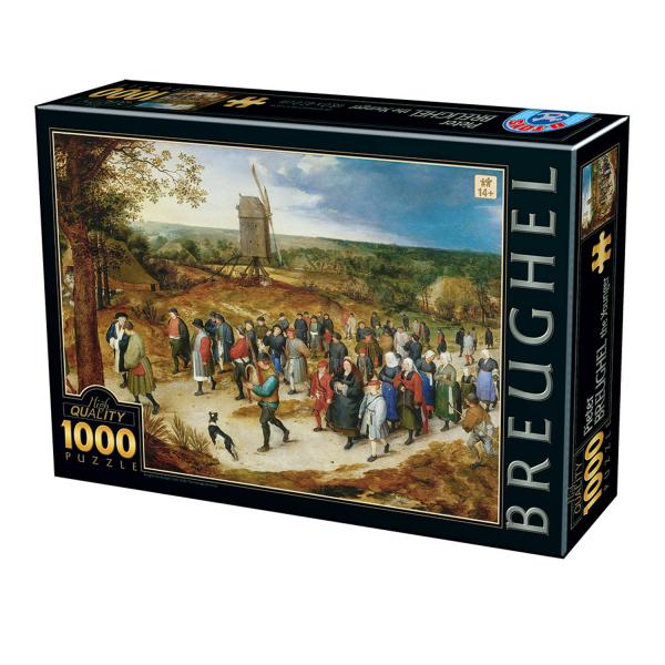 Puzzle 1000 pièces : La procession du Mariage, Pieter Brueghel - Dtoys-66947BR07
