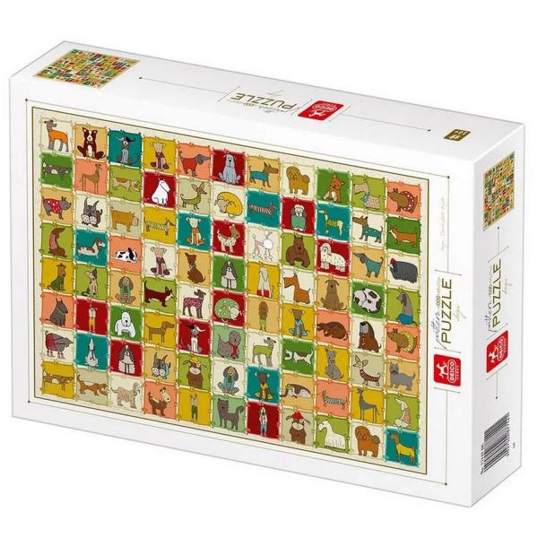 Puzzle 1000 pièces : Chiens - Dtoys-47563